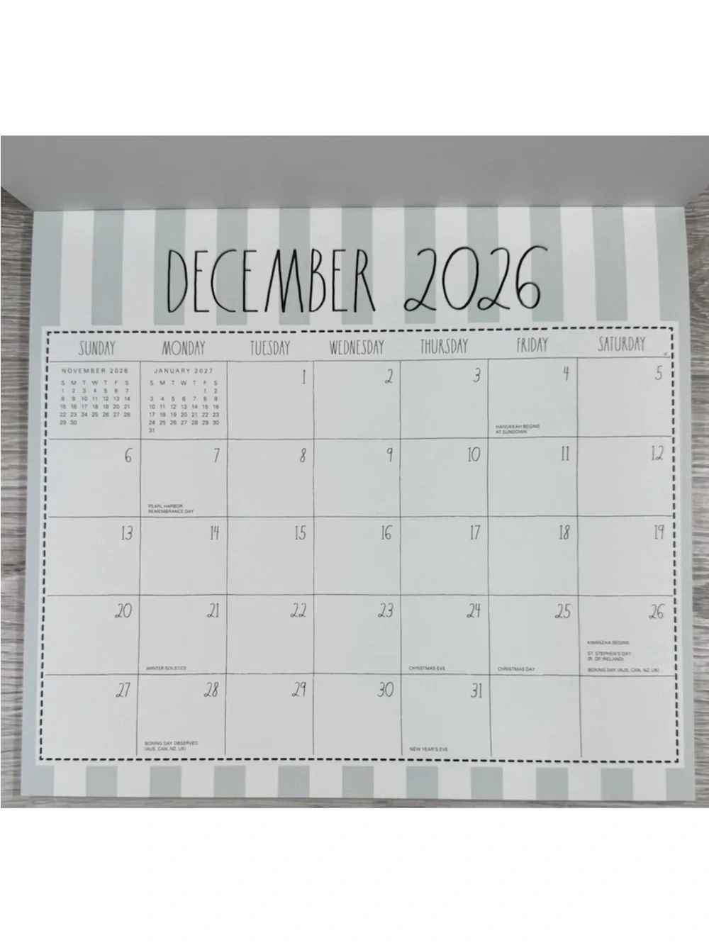 RAE DUNN 2026 - 2027 17-MONTH MAGNETIC MONTHLY PAD CALENDAR AGENDA FRIDGE